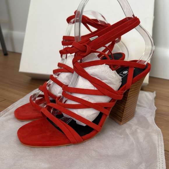 Sol Sana Layla Heel in Flame Suede - Picture 6 of 8